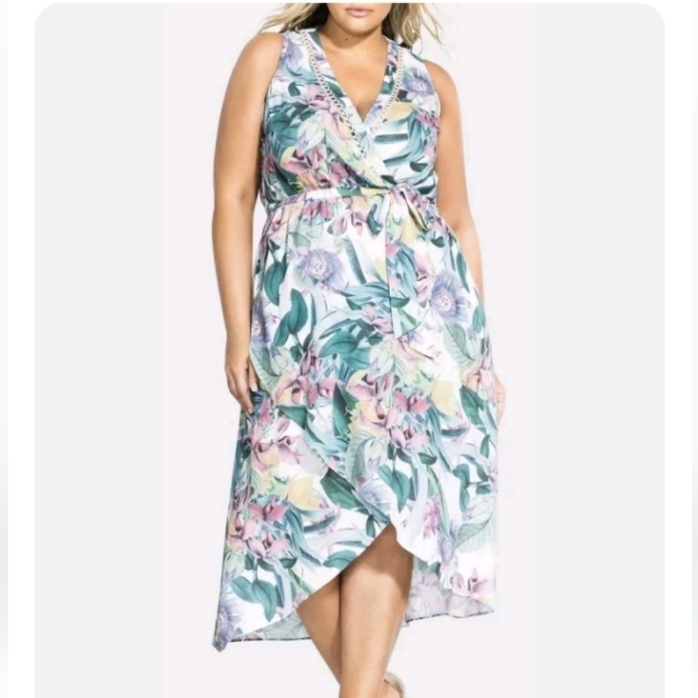 City chic zaliki faux wrap dress